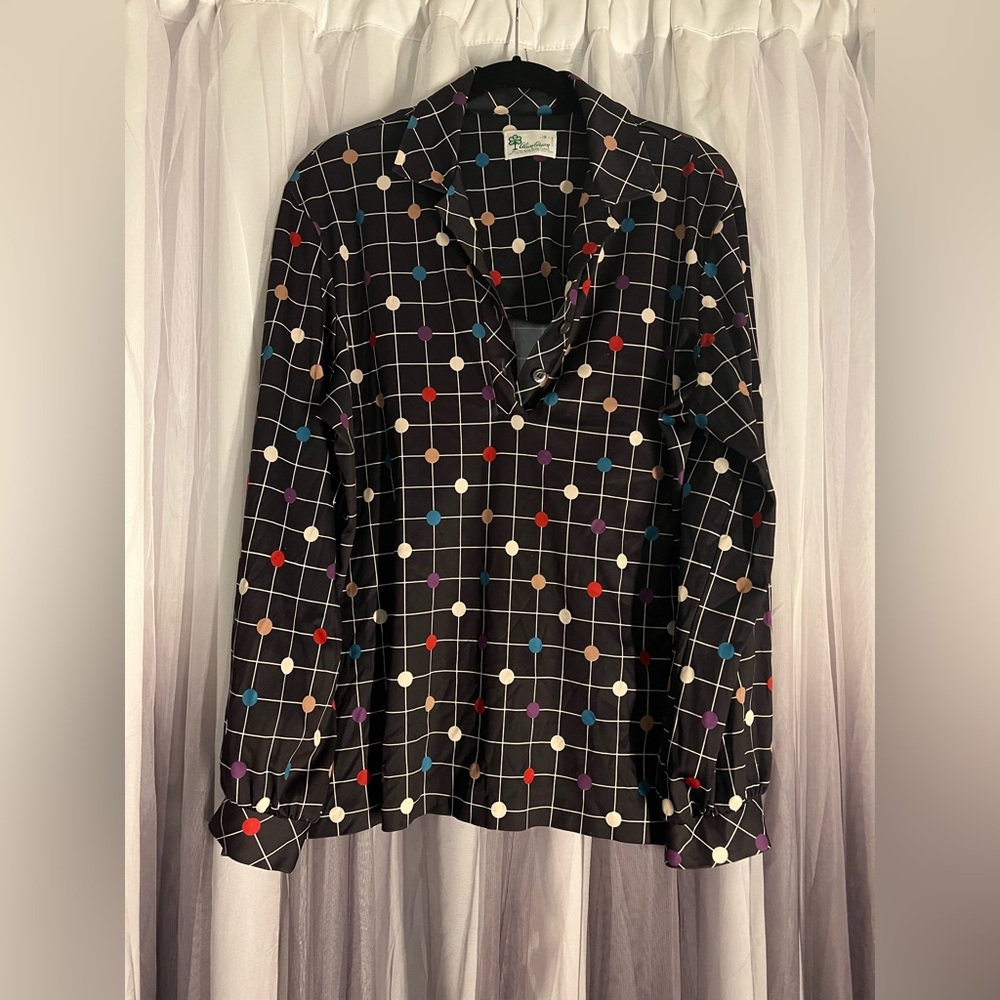 Vintage Postmodern Abstract Dress Shirt